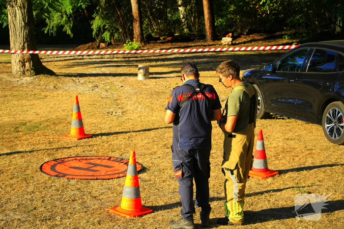Drone team ingeschakeld bij bosbrand