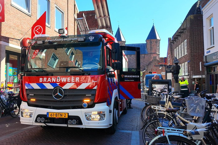 Brandweer redt duif uit dakgoot