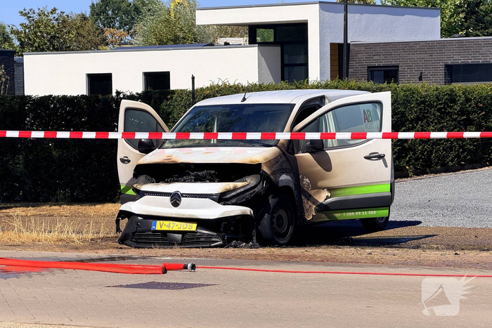Auto in brand tijdens rit