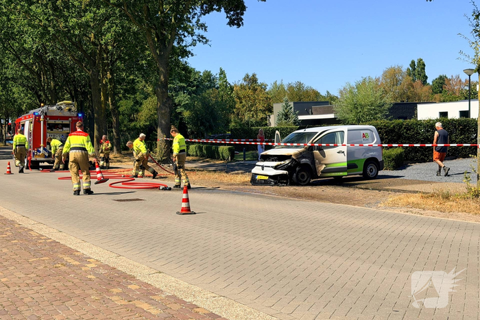 Auto in brand tijdens rit