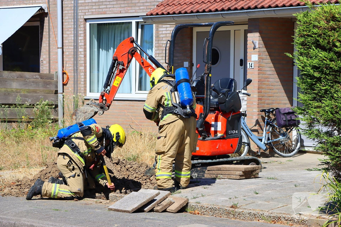Gaslekkage tijdens rioolwerkzaamheden