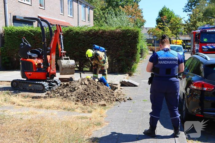 Gaslekkage tijdens rioolwerkzaamheden