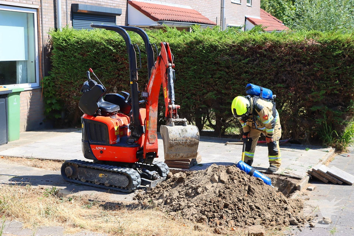 Gaslekkage tijdens rioolwerkzaamheden