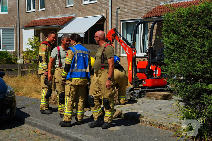 Gaslekkage tijdens rioolwerkzaamheden