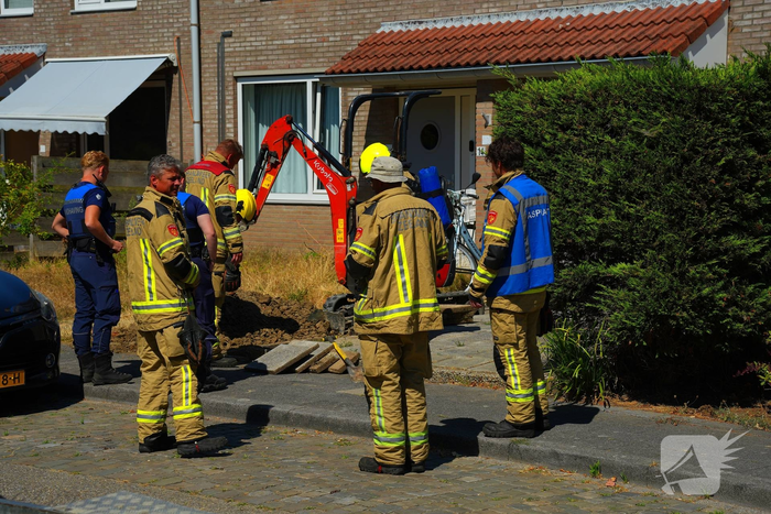 Gaslekkage tijdens rioolwerkzaamheden
