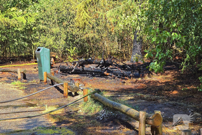 Beginnende bosbrand door snel optreden in de kiem gesmoord