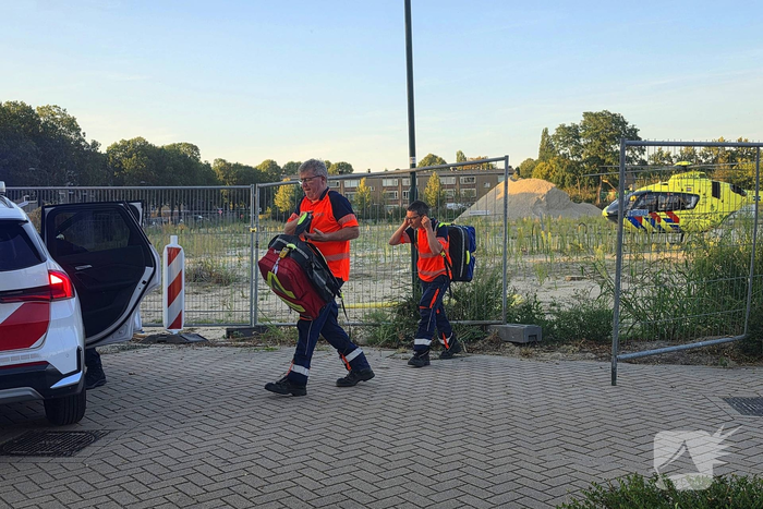 Traumateam landt op terrein voor noodsituatie