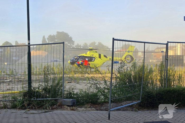 Traumateam landt op terrein voor noodsituatie