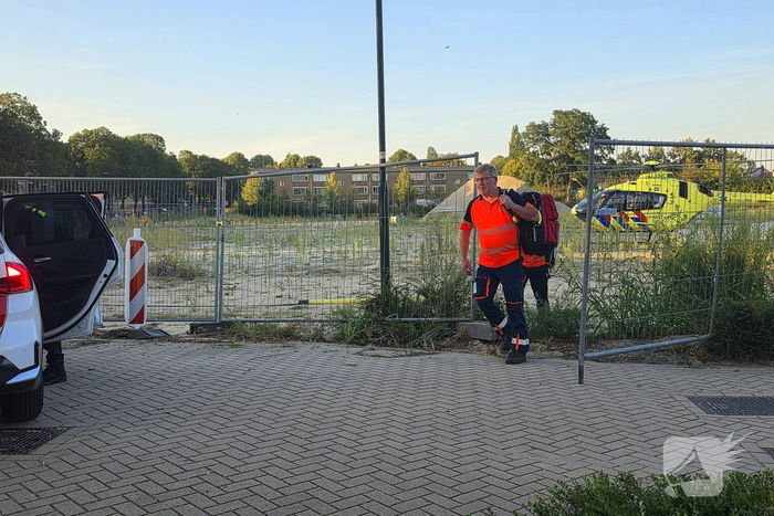 Traumateam landt op terrein voor noodsituatie
