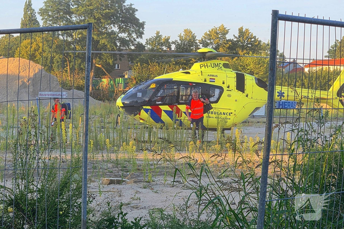 Traumateam landt op terrein voor noodsituatie