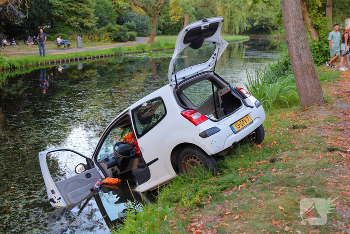Automobiliste raakt te water bij parkeeractie