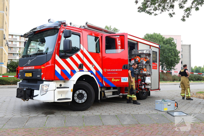 Brandweer zaagt boom omver na blikseminslag