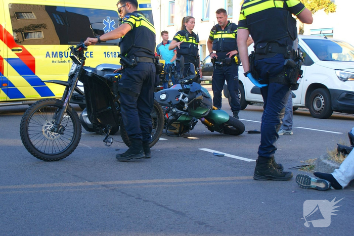 Fatbiker in botsing met motorrijder