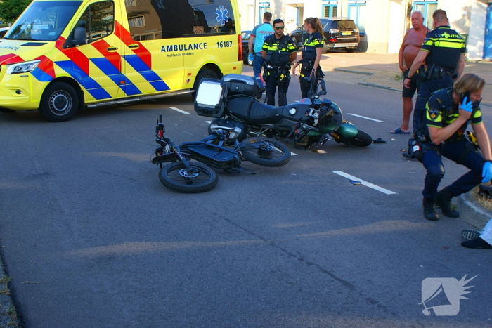 Fatbiker in botsing met motorrijder