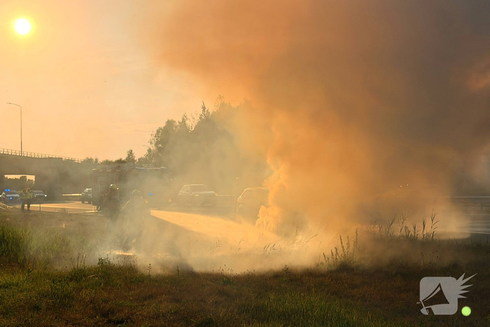 Auto in brand tijdens rit