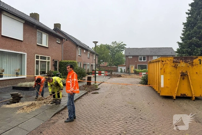 Gaslekkage na ongeval tijdens boomverwijdering