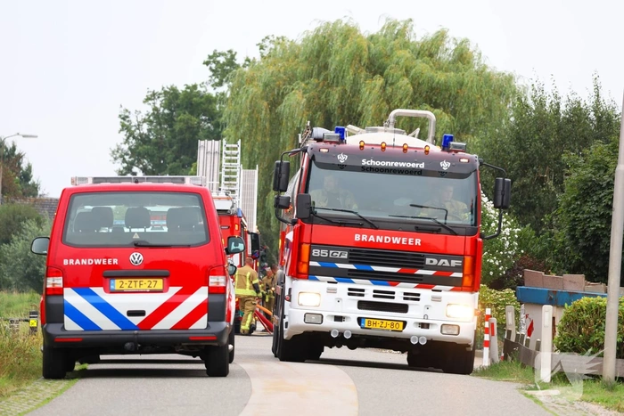 Brand in loods snel onder controle