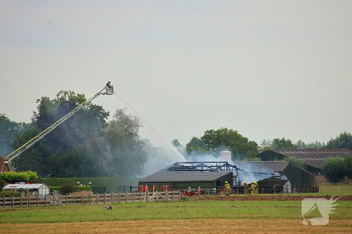 Brand in loods snel onder controle