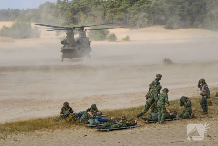 Laatste dag van de oefening Medic Falcon