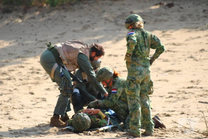 Laatste dag van de oefening Medic Falcon