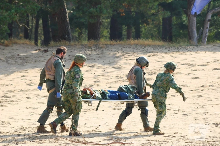 Laatste dag van de oefening Medic Falcon