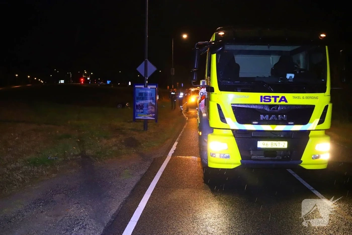 Auto slaat over de kop na ongeval