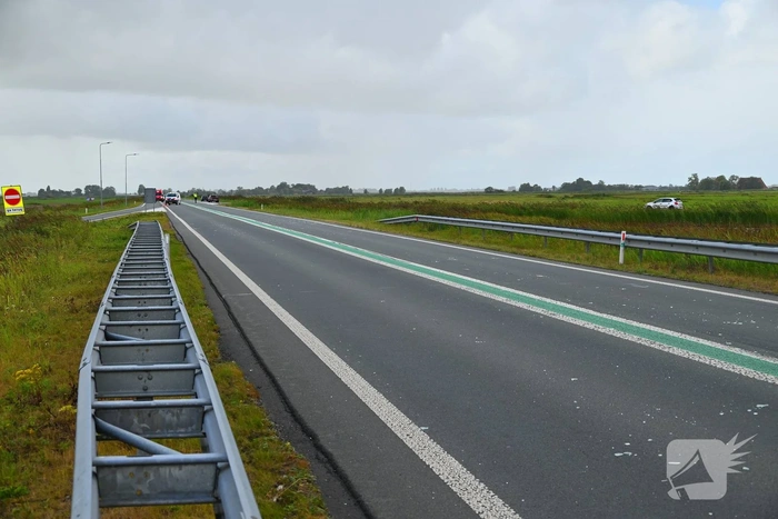 Verkeer omgeleid na glasincident op provinciale weg