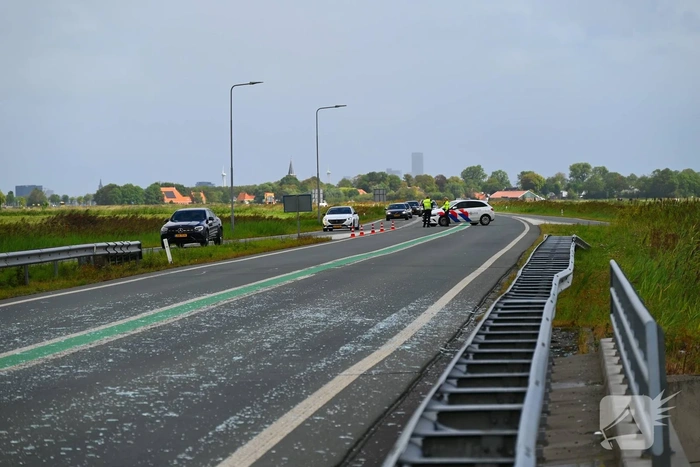 Verkeer omgeleid na glasincident op provinciale weg