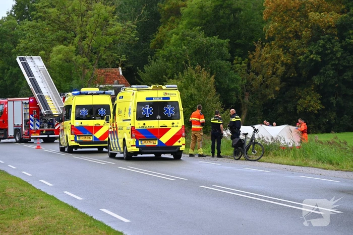Persoon te water in Marsum