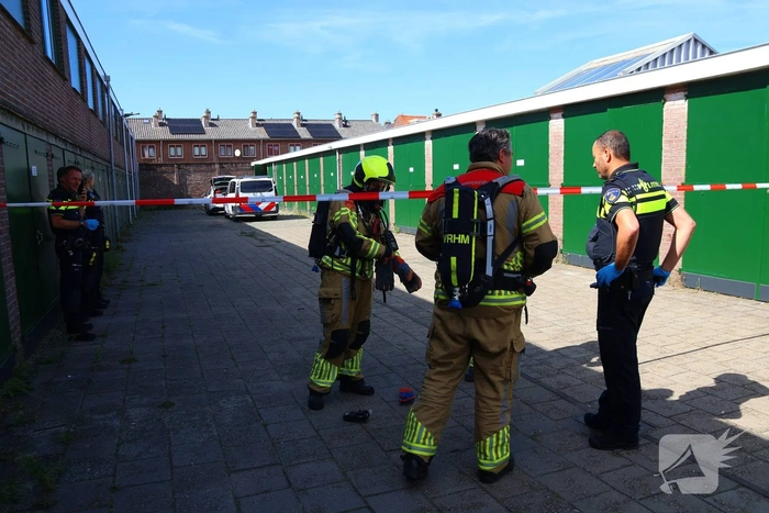 Hulpdiensten ingezet bij garagebox na mislukte experiment met vreemde stoffen