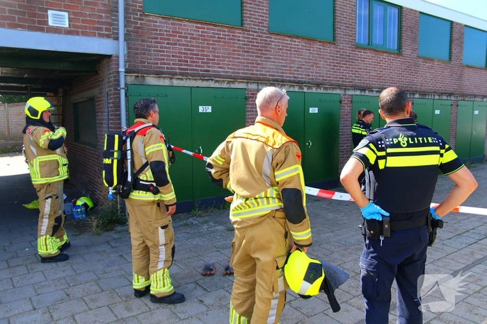 Hulpdiensten ingezet bij garagebox na mislukte experiment met vreemde stoffen