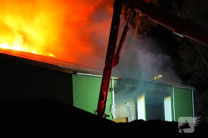 Brand door ventilator in schuur