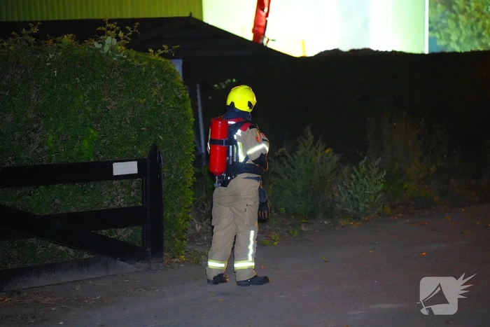 Brand door ventilator in schuur
