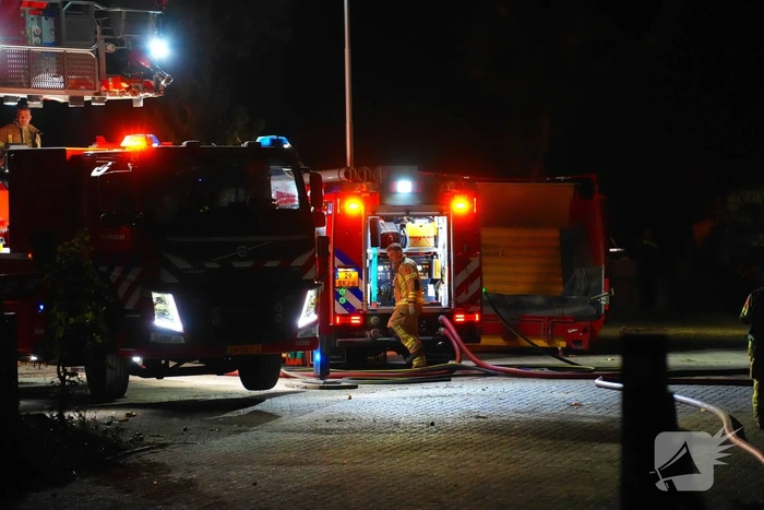 Brand door ventilator in schuur