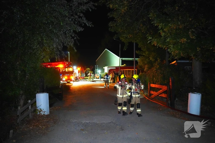 Brand door ventilator in schuur