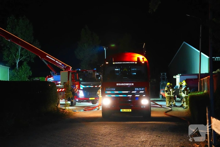 Brand door ventilator in schuur