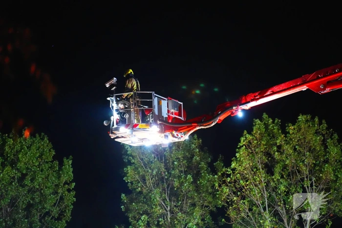 Brand door ventilator in schuur
