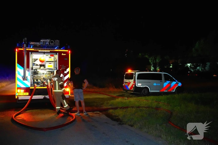 Brand door ventilator in schuur