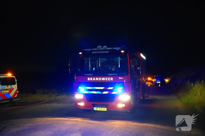 Brand door ventilator in schuur