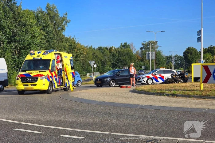 Motorrijder gewond bij aanrijding