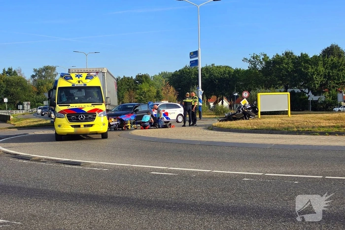 Motorrijder gewond bij aanrijding