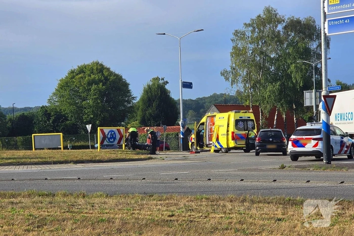 Motorrijder gewond bij aanrijding