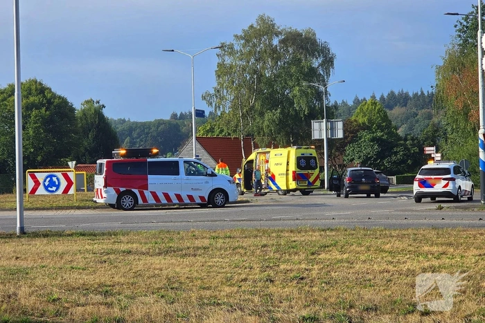 Motorrijder gewond bij aanrijding