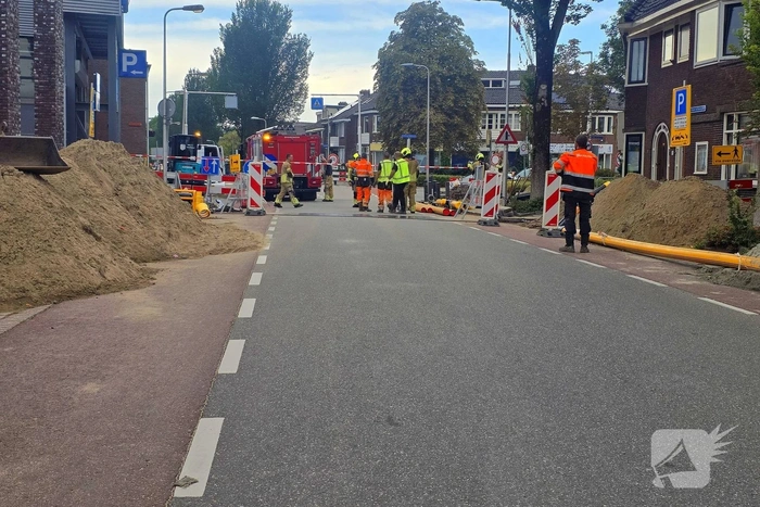 Gaslekkage ontdekt tijdens werkzaamheden
