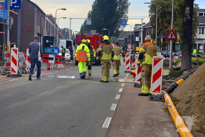 Gaslekkage ontdekt tijdens werkzaamheden