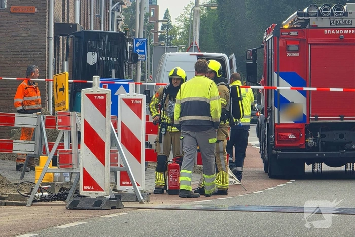 Gaslekkage ontdekt tijdens werkzaamheden