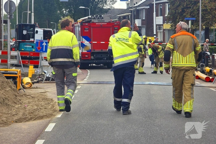Gaslekkage ontdekt tijdens werkzaamheden