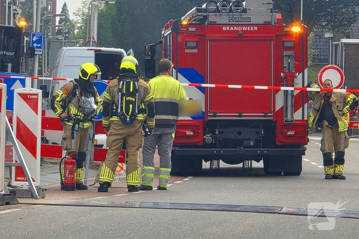 Gaslekkage ontdekt tijdens werkzaamheden