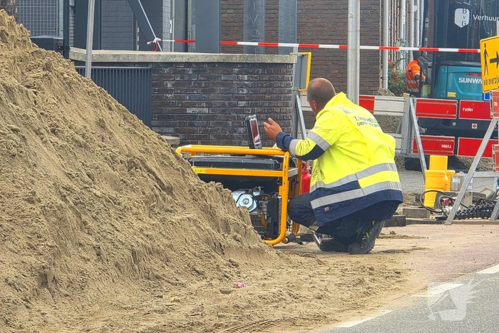 Gaslekkage ontdekt tijdens werkzaamheden