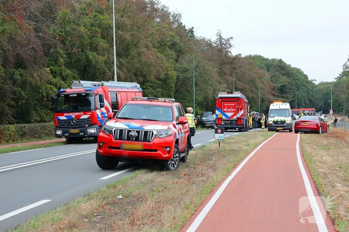 Zwaar ongeval tussen vier auto's zorgt voor gewonden